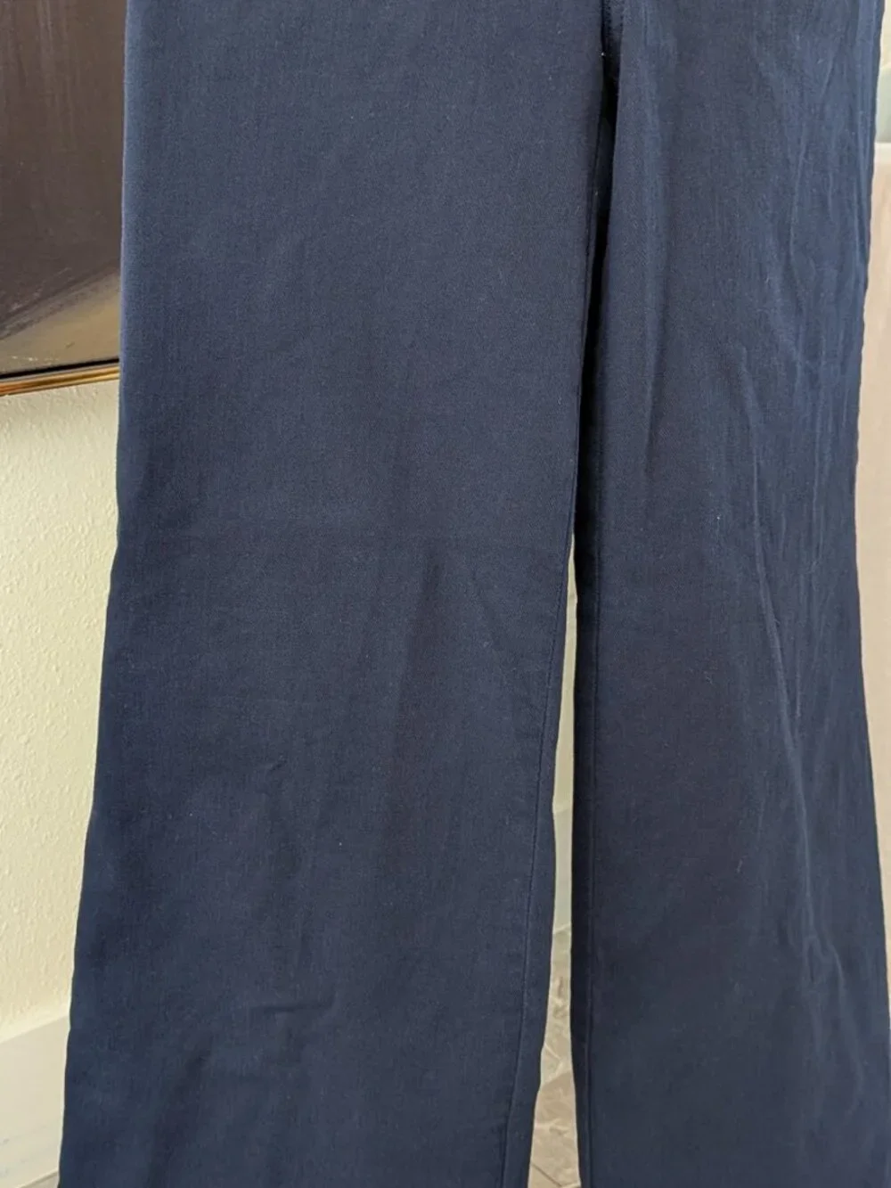 NWT Size 4 PETITIE Ann Taylor LOFT The Palmer Wide Leg Pants Navy